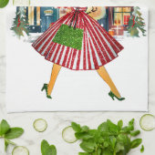 1950 Kerstman  dame Theedoek (Gevouwen)