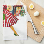 1950 Kerstman  dame Theedoek (Quarter Fold)