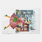 1950 Kerstman  dame Theedoek (Horizontaal)