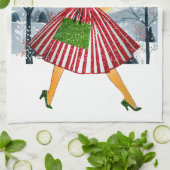 1950 Kerstman  dame Theedoek (Gevouwen)