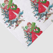 1950 Kerstman  dame Tissuepapier (Detail)