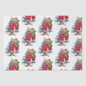 1950 Kerstman  dame Tissuepapier (Voorkant)