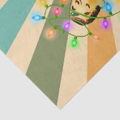 1950 Kerstmis paar met Retro achtergrond Tissuepapier (Detail)