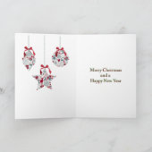 1950 Kerstmis Vintage Dame Prettig Kerstfeest Kaart (Binnen)