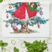 1950 Kerstmis Vintage Dame Theedoek (Gevouwen)