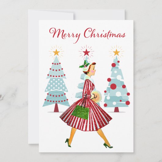 1950  kerstwinkels feestdagenkaart (Voorkant)