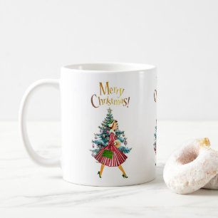 1950 kerstwinkels koffiemok