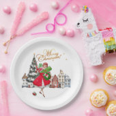 1950  kerstwinkels papieren bordje (Feest)