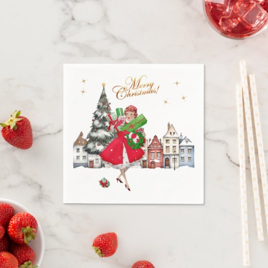 1950  kerstwinkels servet (Insitu)