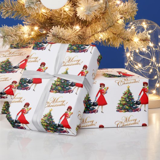 1950 kerstwinkels voor kerstcadeautjes cadeaupapier (Feestdagen)