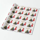1950 kerstwinkels voor kerstcadeautjes cadeaupapier (Uitgerold)