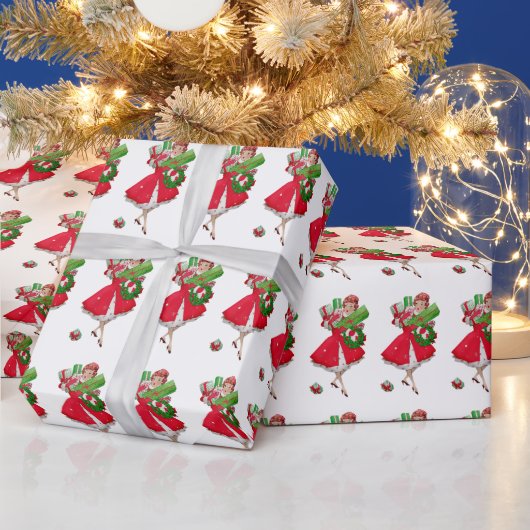 1950 kerstwinkels voor kerstcadeautjes cadeaupapier (Feestdagen)