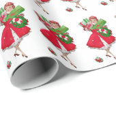 1950 kerstwinkels voor kerstcadeautjes cadeaupapier (Rol Hoek)
