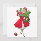 1950  kerstwinkels voor kerstcadeautjes kaart (Voorkant)