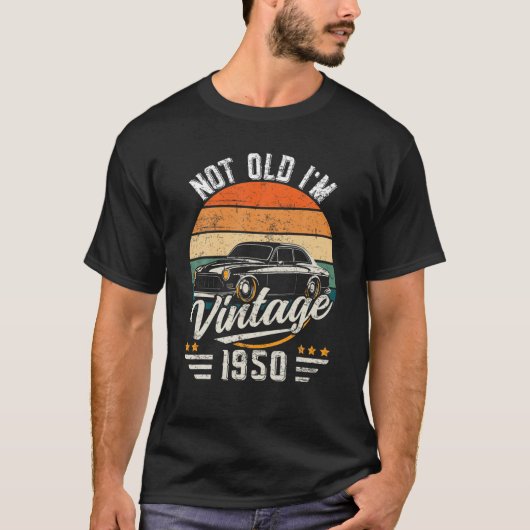  1950 Klassieke auto 72 jaar oud 72 jaar oud Birth T-shirt (Voorkant)
