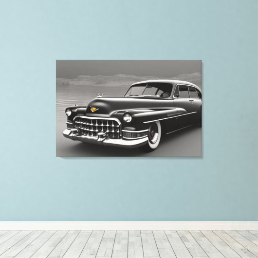 1950 Klassieke autocanvas afdrukken (Insitu (Houten vloer))