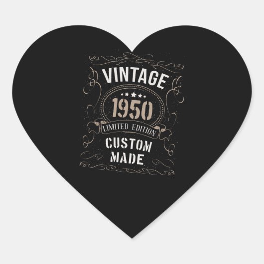 1950 Limited Edition Custom made Hart Sticker (Voorkant)