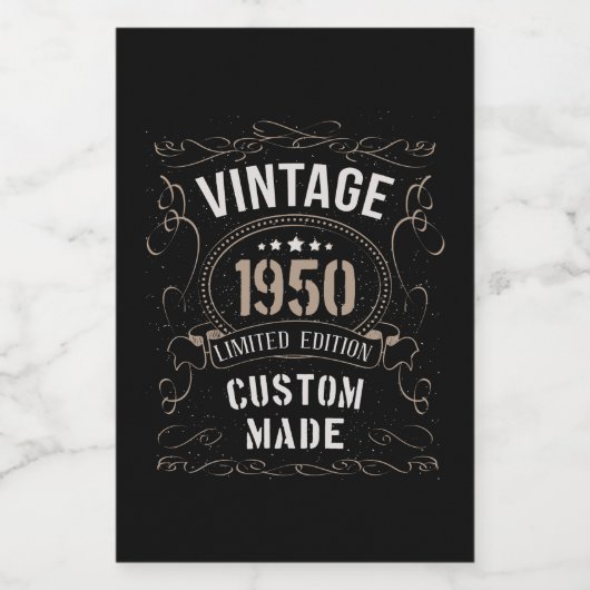 1950 Limited Edition Custom made Voedselcontainer Etiket (Enkel label)