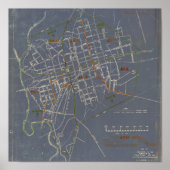 1950 Lincoln County Kaart Poster (Voorkant)