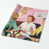 1950 Middagthee Cadeaupapier (Uitgerold)