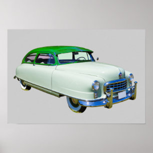 1950 Nash Ambassadeur Antiek auto Poster