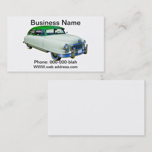 1950 Nash Ambassadeur Antiek auto Visitekaartje (Voorkant / Achterkant)