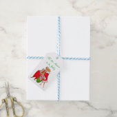 1950 Paar met Kerstcadeauzak Cadeaulabel (Met Touw)
