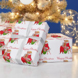 1950  Paar met Kerstcadeauzak Cadeaupapier<br><div class="desc">1950  koppel met een zak kerstcadeaus.</div>