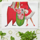 1950  Paar met Kerstcadeauzak Theedoek (Gevouwen)