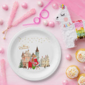 1950  paar Vrolijk kerstfeest Papieren Bordje (Feest)