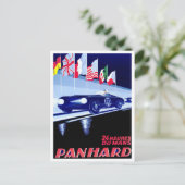 1950 Panhard Le Mans raceadvertentie Briefkaart (Staand voorkant)