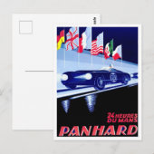 1950 Panhard Le Mans raceadvertentie Briefkaart (Voorkant / Achterkant)