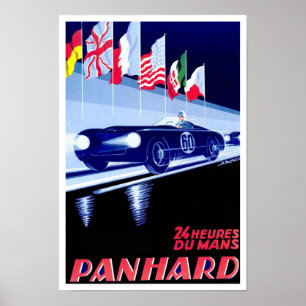 1950 Panhard Le Mans  raceadvertentie Poster