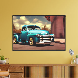 1950 Pickup Truck Canvas afdrukken