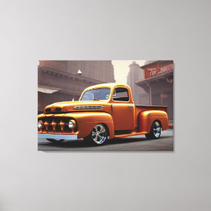 1950 Pickup Truck Canvas afdrukken
