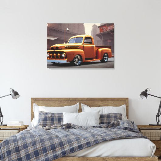1950 Pickup Truck Canvas afdrukken (Insitu (Slaapkamer))