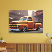 1950 Pickup Truck Canvas afdrukken (Insitu (Woonkamer))