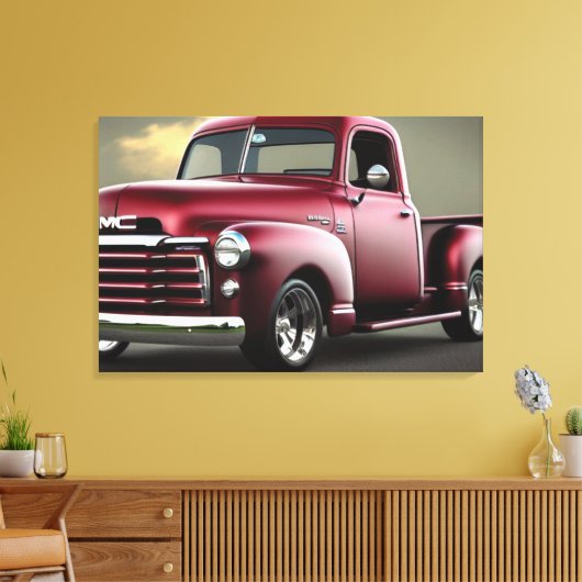 1950 Pickup Truck Canvas afdrukken (Insitu (Woonkamer))