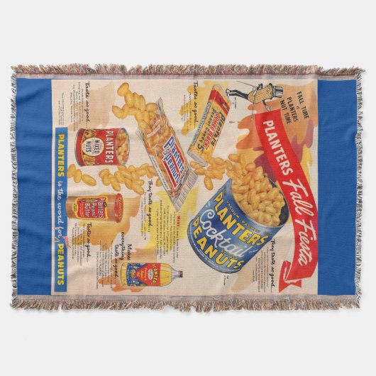 1950 Planter's Peanuts advertentie Deken (Voorkant)