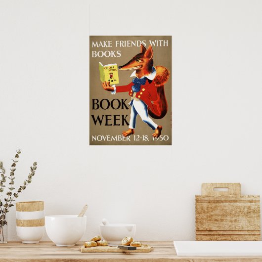 1950 Poster van de boekweek van kinderen (Keuken)