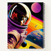 1950 Pulp Illustratie Vrouw Space Age Notitieboek (Achterkant)