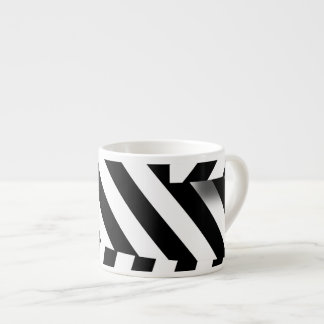 1950 retro modern memphis stijl zwart-wit espresso kop
