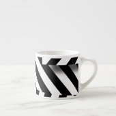 1950 retro modern memphis stijl zwart-wit espresso kop (Rechts)