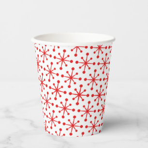 1950 Retro Star Pattern-Borden Papieren Bekers