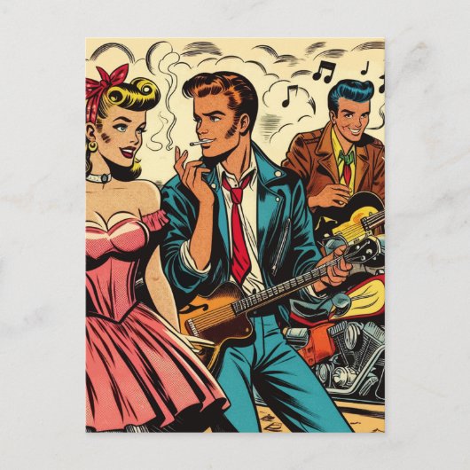 1950  Rock and Roll Comics Briefkaart (Voorkant)