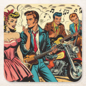 1950  Rock and Roll Comics Kartonnen Onderzetters (Voorkant)