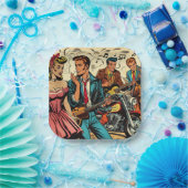 1950  Rock and Roll Comics Papieren Bordje (Feest)