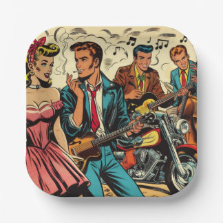 1950 Rock and Roll Comics Papieren Bordje