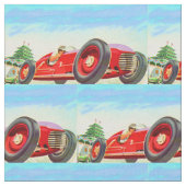 1950 rode raceauto stof (Close Up)