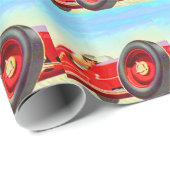 1950 rode racewagen cadeaupapier (Rol Hoek)